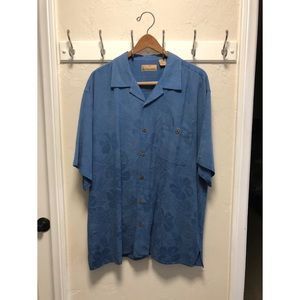 Bobby Chen 100% Silk Tropical Shirt Mens XL